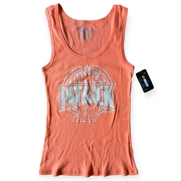 NWT Danica Patrick Nascar #10 Peach Ribbed Tank Top, Size XL - Picture 1 of 8